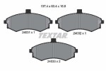 TEXTAR Piduriklotsi komplekt,  ketaspidur 2403101