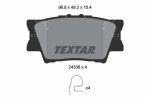 TEXTAR Piduriklotsi komplekt,  ketaspidur 2433801