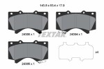 TEXTAR Piduriklotsi komplekt,  ketaspidur 2438601