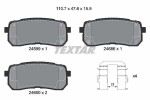 TEXTAR Piduriklotsi komplekt,  ketaspidur Q+ 2459901