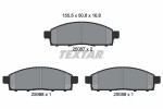 TEXTAR Piduriklotsi komplekt,  ketaspidur 2508701