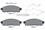 TEXTAR Piduriklotsi komplekt,  ketaspidur 2508703