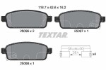 TEXTAR Piduriklotsi komplekt, ketaspidur Q+ 2509606