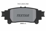 TEXTAR Piduriklotsi komplekt,  ketaspidur 2552501