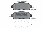 TEXTAR Piduriklotsi komplekt, ketaspidur 2558101