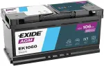 aku EXIDE 12V 106Ah 950A AGM ( -+ standartne) 393x175x190 B13 (agm)