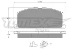 TOMEX Brakes Piduriklotsi komplekt,  ketaspidur TX 10-17