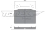 TOMEX Brakes Piduriklotsi komplekt,  ketaspidur TX 10-18