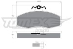TOMEX Brakes Piduriklotsi komplekt,  ketaspidur TX 10-27