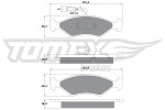 TOMEX Brakes Piduriklotsi komplekt,  ketaspidur TX 10-281