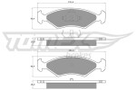 TOMEX Brakes Piduriklotsi komplekt,  ketaspidur TX 10-28