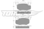 TOMEX Brakes Piduriklotsi komplekt,  ketaspidur TX 10-35