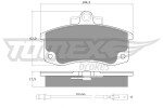 TOMEX Brakes  Piduriklotsi komplekt,ketaspidur TX 10-361