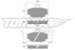 TOMEX Brakes Piduriklotsi komplekt,  ketaspidur TX 10-48