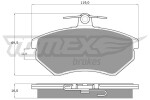 TOMEX Brakes Piduriklotsi komplekt,  ketaspidur TX 10-63