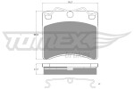 TOMEX Brakes Piduriklotsi komplekt,  ketaspidur TX 10-64