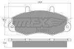TOMEX Brakes Piduriklotsi komplekt,  ketaspidur TX 10-66