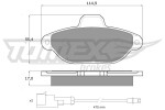 TOMEX Brakes Piduriklotsi komplekt,  ketaspidur TX 10-721