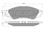 TOMEX Brakes Piduriklotsi komplekt,  ketaspidur TX 10-74