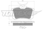 TOMEX Brakes Piduriklotsi komplekt,  ketaspidur TX 10-781