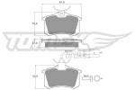 TOMEX Brakes Piduriklotsi komplekt,  ketaspidur TX 10-782