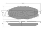 TOMEX Brakes Piduriklotsi komplekt,  ketaspidur TX 10-80