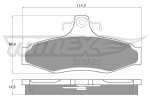 TOMEX Brakes Piduriklotsi komplekt,  ketaspidur TX 10-81