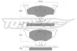 TOMEX Brakes Piduriklotsi komplekt,  ketaspidur TX 10-851