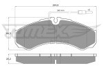 TOMEX Brakes Piduriklotsi komplekt,  ketaspidur TX 11-111