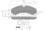 TOMEX Brakes Piduriklotsi komplekt,  ketaspidur TX 11-112