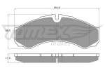 TOMEX Brakes Piduriklotsi komplekt,  ketaspidur TX 11-11