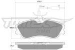 TOMEX Brakes Piduriklotsi komplekt,  ketaspidur TX 11-12