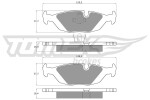 TOMEX Brakes Piduriklotsi komplekt,  ketaspidur TX 11-30