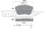 TOMEX Brakes Piduriklotsi komplekt,  ketaspidur TX 11-461
