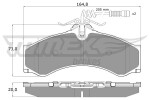 TOMEX Brakes Piduriklotsi komplekt,  ketaspidur TX 11-481