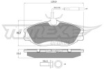 TOMEX Brakes Piduriklotsi komplekt,  ketaspidur TX 11-62