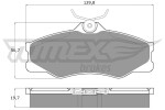 TOMEX Brakes Piduriklotsi komplekt,  ketaspidur TX 11-66