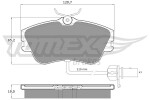 TOMEX Brakes Piduriklotsi komplekt,  ketaspidur TX 11-821
