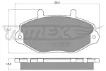 TOMEX Brakes Piduriklotsi komplekt,  ketaspidur TX 11-92