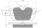 TOMEX Brakes Piduriklotsi komplekt,  ketaspidur TX 12-01