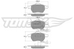TOMEX Brakes Piduriklotsi komplekt,  ketaspidur TX 12-13