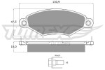 TOMEX Brakes Piduriklotsi komplekt,  ketaspidur TX 12-15