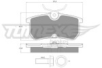 TOMEX Brakes Piduriklotsi komplekt,  ketaspidur TX 12-18