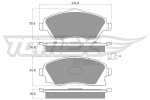 TOMEX Brakes Piduriklotsi komplekt,  ketaspidur TX 12-19