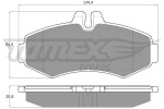 TOMEX Brakes Piduriklotsi komplekt,  ketaspidur TX 12-23