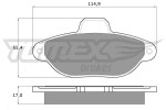 TOMEX Brakes Piduriklotsi komplekt,  ketaspidur TX 12-41