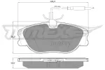 TOMEX Brakes Piduriklotsi komplekt,  ketaspidur TX 12-442