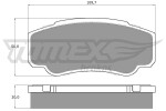 TOMEX Brakes Piduriklotsi komplekt,  ketaspidur TX 12-46