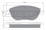TOMEX Brakes Piduriklotsi komplekt,  ketaspidur TX 12-483