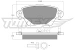 TOMEX Brakes Piduriklotsi komplekt,  ketaspidur TX 12-59